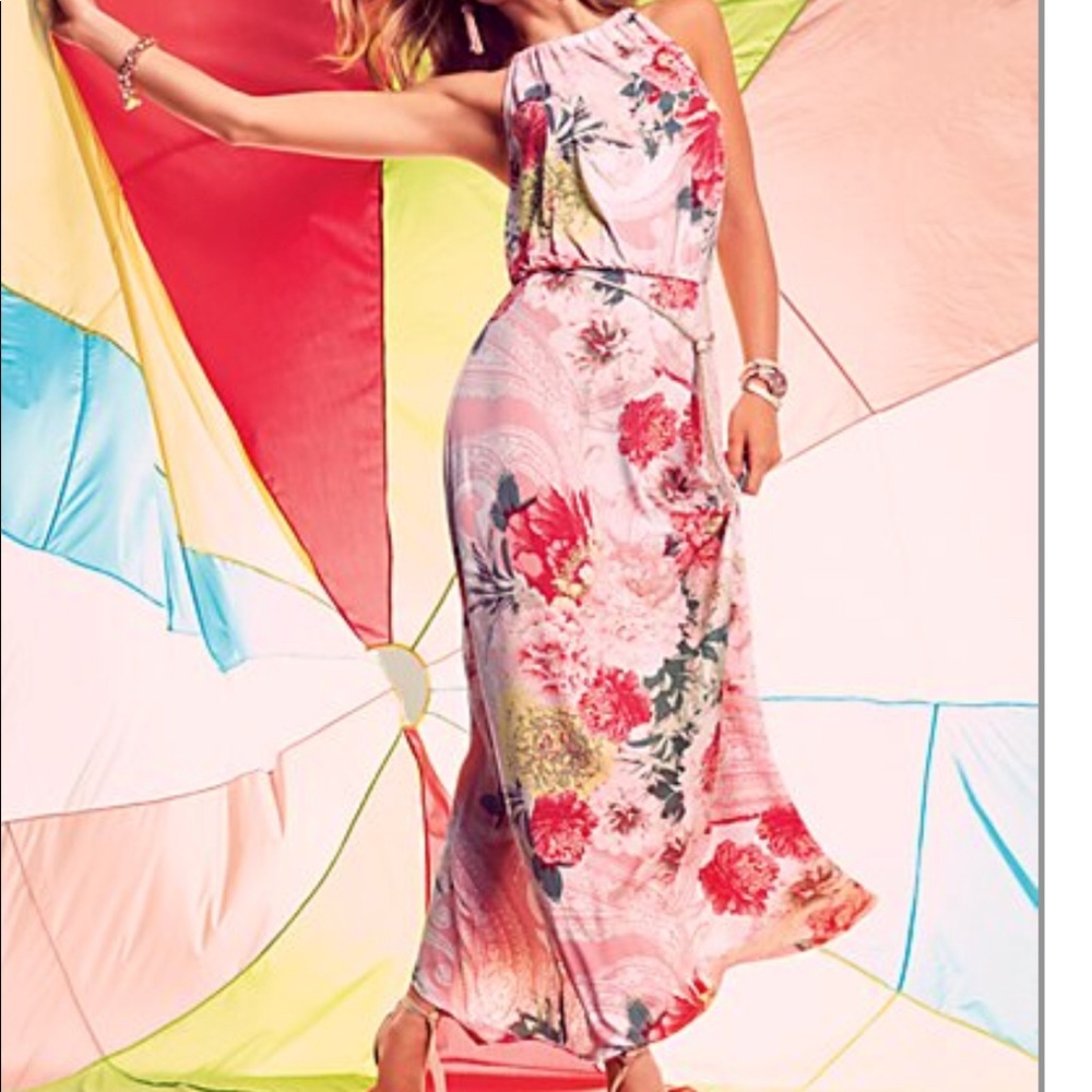 Pink floral maxi